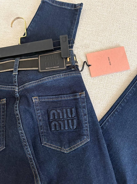 Женские синие джинсы MIU MIU