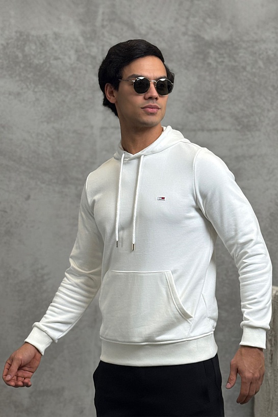 Мужское худи Tommy Hilfiger белого цвета