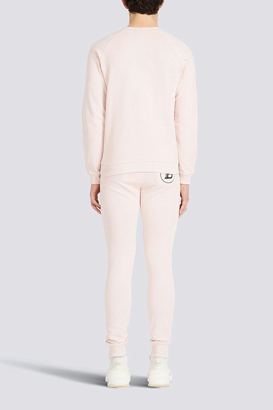 Мужской светло-бежевый свитшот Balmain Paris logo-print