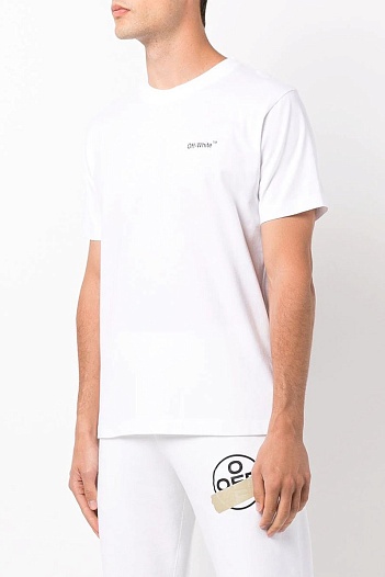 Оверсайз футболка Off-White Wave Diag print - White   