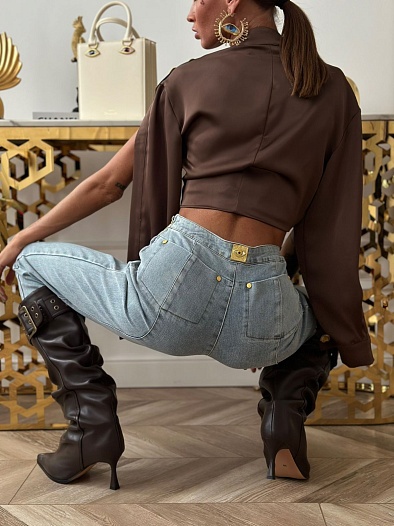 Женские синие джинсы Schiaparelli   