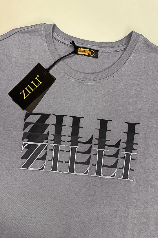 Мужская футболка Zilli серого цвета