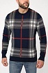 Мужская синяя кофта Burberry check pattern
