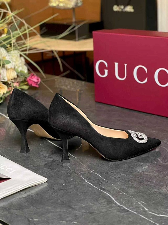 Женские замшевые туфли Chanel Alicia premium