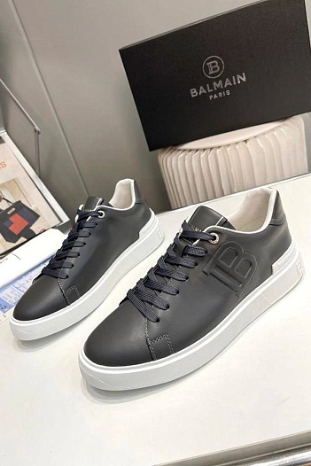 Мужские кожаные кроссовки Balmain B-Court   