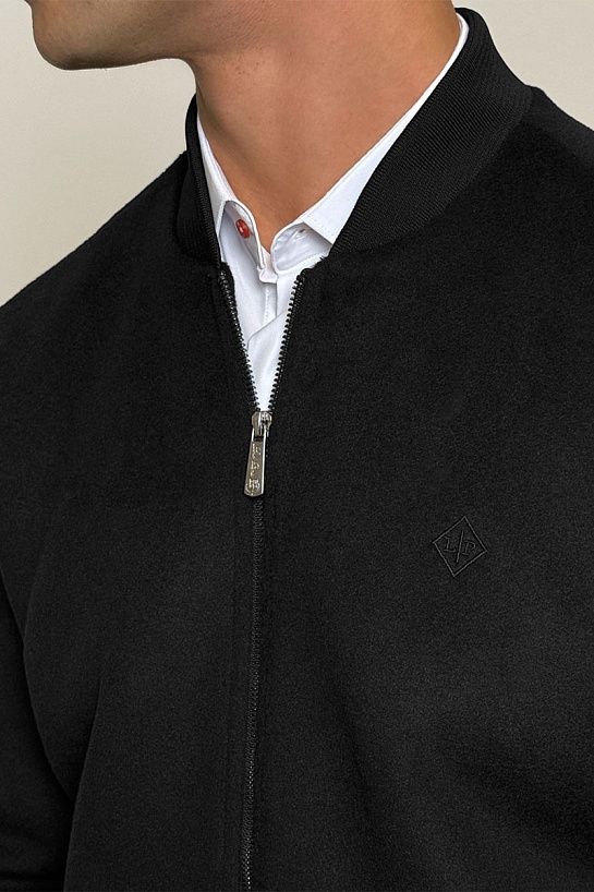 Мужской бомбер Loro Piana чёрного цвета