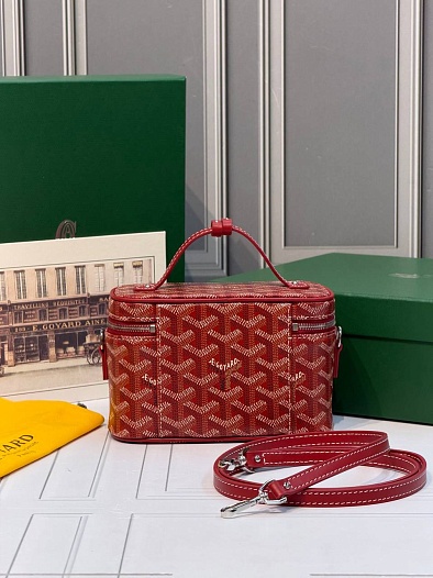 Кожаная сумка Goyard Muse Mini Vanity ​premium 16,5x10,5x8 см   