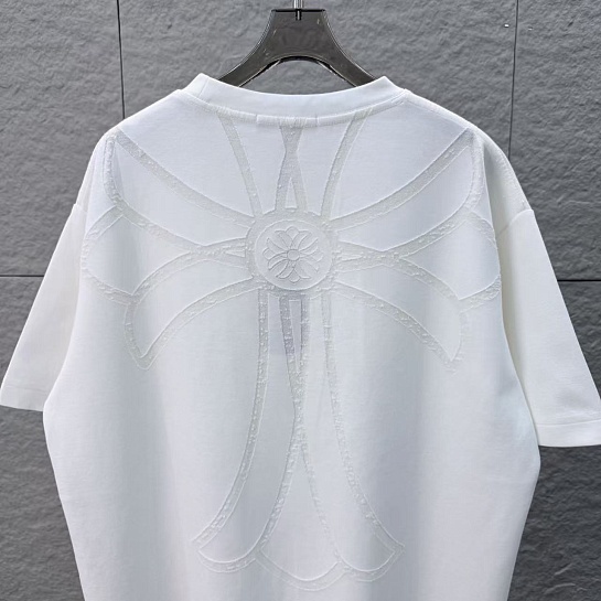 Белая оверсайз футболка Chrome Hearts premium