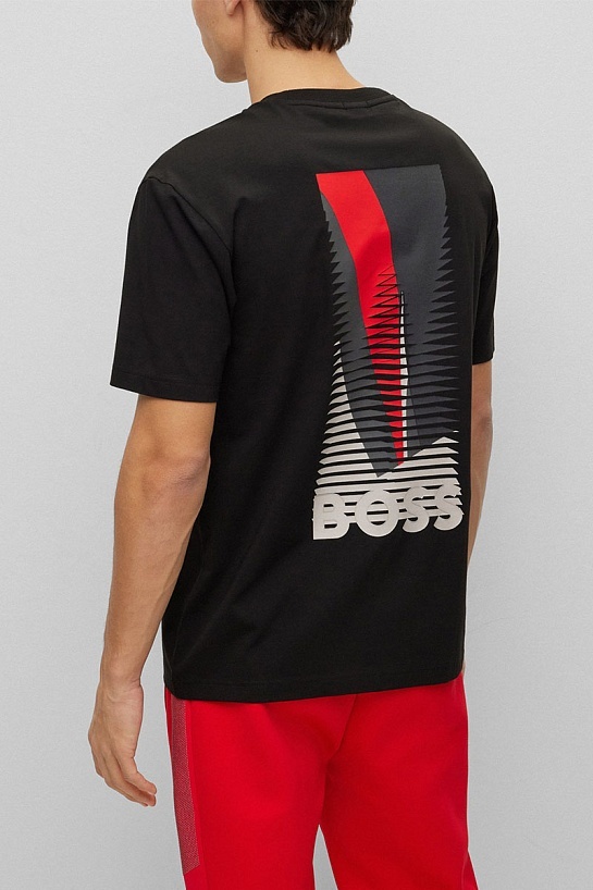 Мужская чёрная футболка Hugo Boss