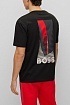 Мужская чёрная футболка Hugo Boss