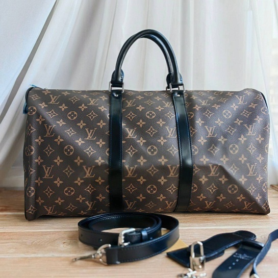 Кожаная дорожная сумка Louis Vuitton Keepall 50x28 см