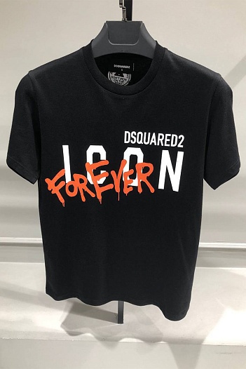 Мужская футболка Dsquared2 "ICON" Forever - Black   