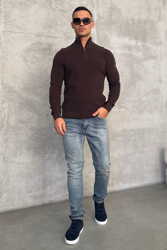Мужской джемпер Paul & Shark zip-up - Brown