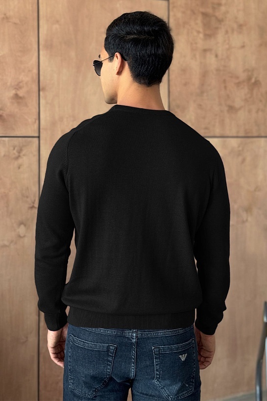 Мужская кофта Tommy Hilfiger чёрного цвета logo-embroidered