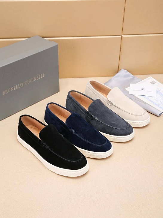 Мужские замшевые лоферы Brunello Cucinelli