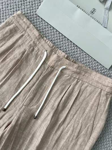 Льняные брюки Brunello Cucinelli Premium - Beige   
