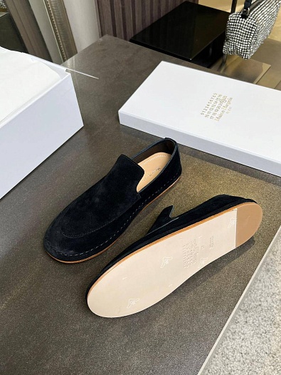 Замшевые женские лоферы Maison Margiela Premium - Balck   