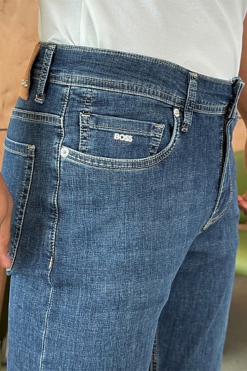Мужские синие джинсы Hugo Boss relaxed fit   