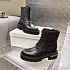 Женские кожаные ботинки Balenciaga чёрного цвета