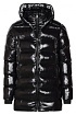 Утеплённая брендовая парка Moncler чёрного цвета