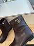 Женские кожаные сапоги Chanel premium