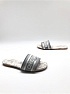 Женские шлепанцы Dior Dway Slide Embroidered Cotton