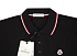 Чёрное поло с длинным рукавом Moncler logo-patch