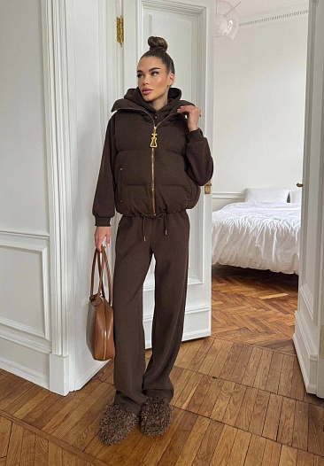 Женский костюм тройка на флисе Schiaparelli premium   