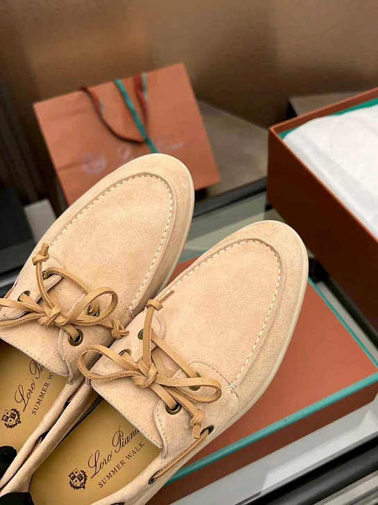 Женские замшевые лоферы Loro Piana premium