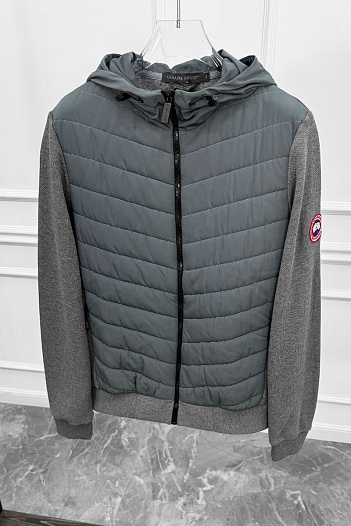 Серая куртка с вязанными рукавами Canada Goose HyBridge Knit   