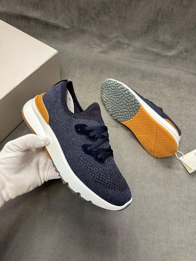 Мужские кроссовки Brunello Cucinelli knitted - Navy   