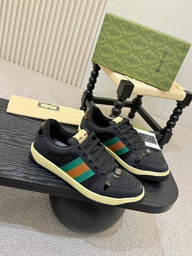 Комбинированные кроссовки Gucci GG Screener - Black   
