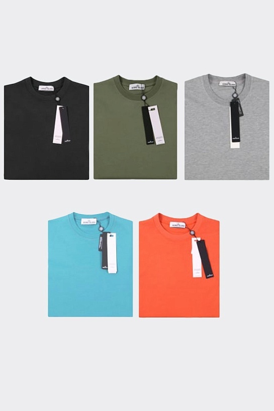 Мужской свитшот оранжевого цвета Stone Island Compass-patch