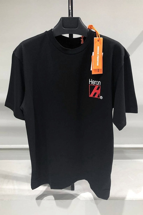Чёрная оверсайз футболка Heron Preston Multi Censored logo-print