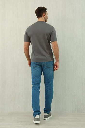 Мужская серая футболка Brunello Cucinelli premium   