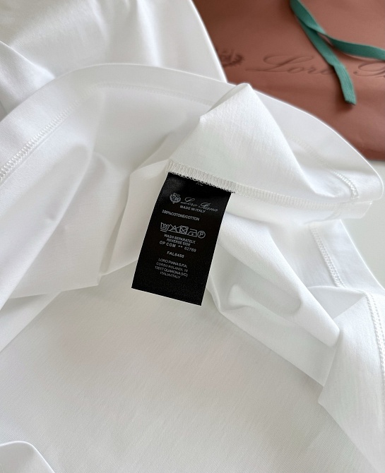 Мужская белая футболка Loro Piana premium