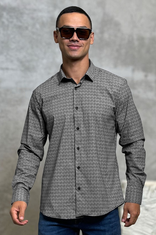 Мужская чёрная рубашка Armani Exchange