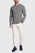 Мужской лонгслив Tommy Hilfiger серого цвета