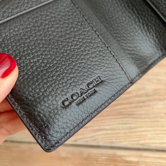 Кожаная обложка на паспорт Coach 14х9,5 см (3 расцветки)