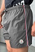 Мужские серые шорты Moncler logo-patch
