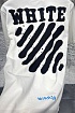 Белая оверсайз футболка Off-White Heavy diag spray
