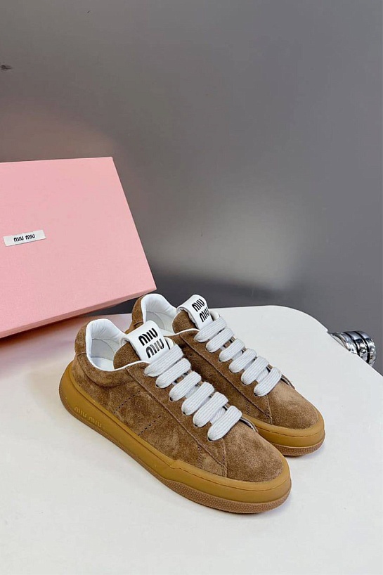 Женские кроссовки MIU MIU Premium - Brown
