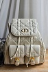 Кожаный рюкзак Dior Caro 26x25 см - White
