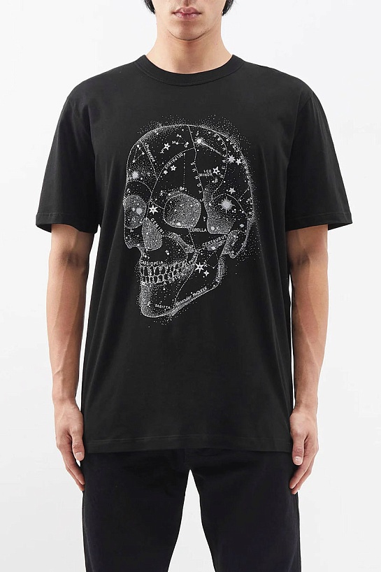 Футболка чёрного цвета Alexander McQueen Skull