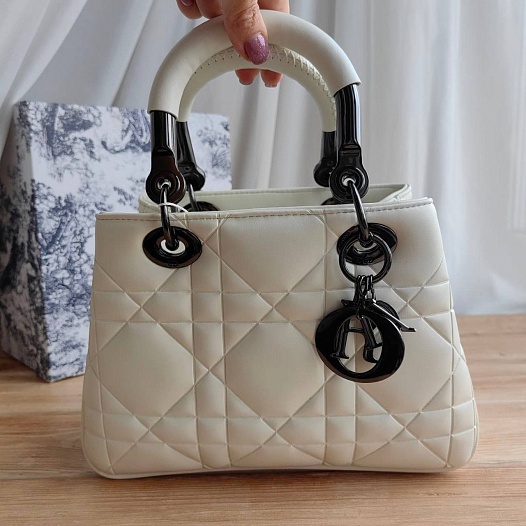 Кожаная сумка Dior Lady 25x18 см   