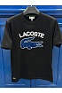 Мужская чёрная футболка Lacoste logo-print