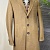 Бежевое мужское пальто Burberry London England logo-embroidered