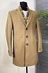 Бежевое мужское пальто Burberry London England logo-embroidered