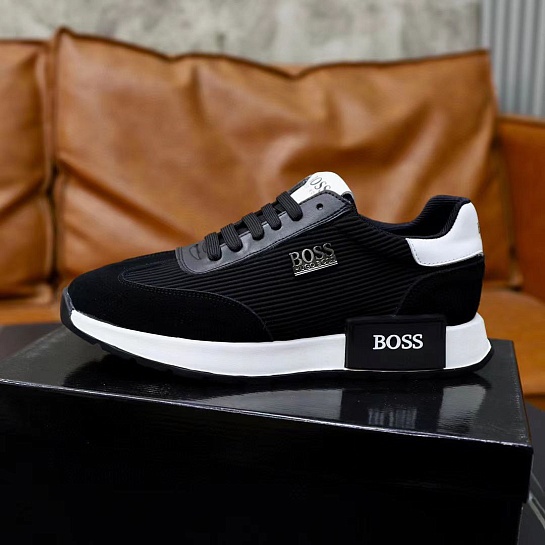 Мужские кроссовки Hugo Boss logo-plaque - Black