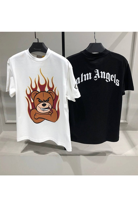 Чёрная футболка Moncler Genius x Palm Angels Angry Bear